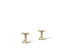 KOHLER K-27010-3 Occasion Cross bathroom sink faucet handles, vibrant french gold