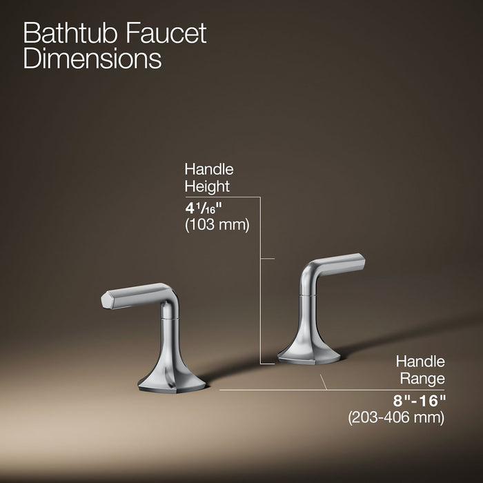 KOHLER K-27018-4 Occasion Deck-mount bath faucet handles with Lever design
