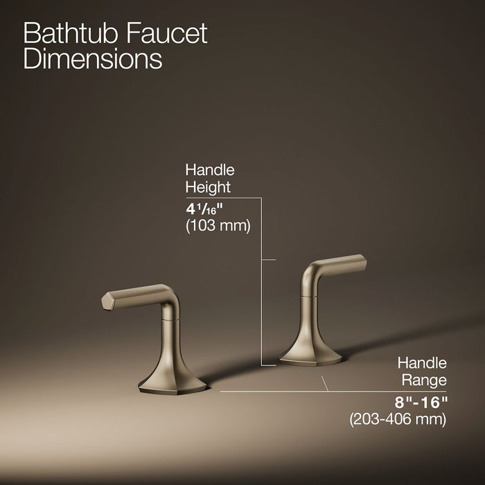 KOHLER K-27018-4 Occasion Deck-mount bath faucet handles with Lever design