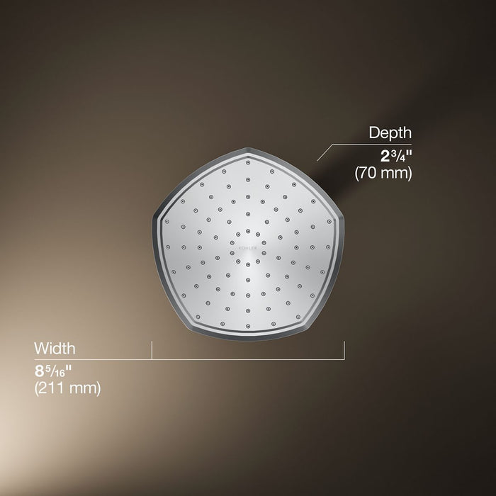 KOHLER K-27051 Occasion 8" Single-function Rainhead, 2.5 GPM, polished chrome - view 5