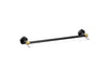 KOHLER K-27060 Occasion 18" towel bar, matte black with brushed moderne brass