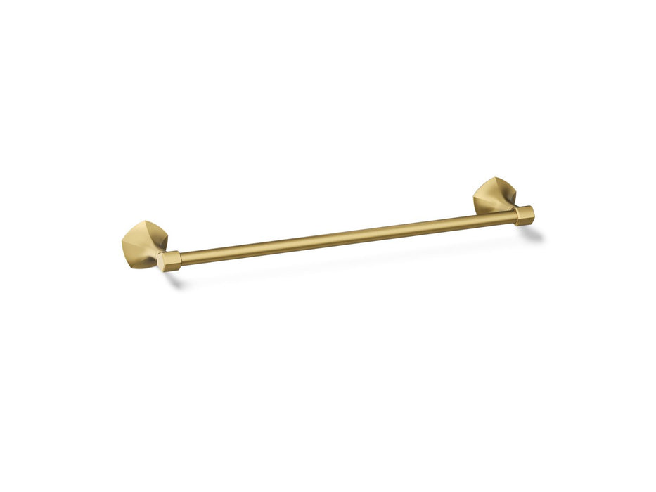 KOHLER K-27060 Occasion 18" towel bar, vibrant brushed moderne brass