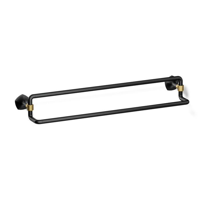 KOHLER K-27062 Occasion 24" double towel bar, matte black with brushed moderne brass - view 4
