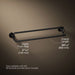KOHLER K-27062 Occasion 24" double towel bar, matte black - view 4