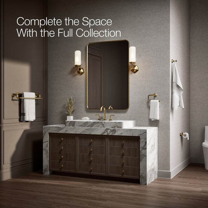 KOHLER K-27062 Occasion 24" double towel bar, vibrant brushed moderne brass - view 2