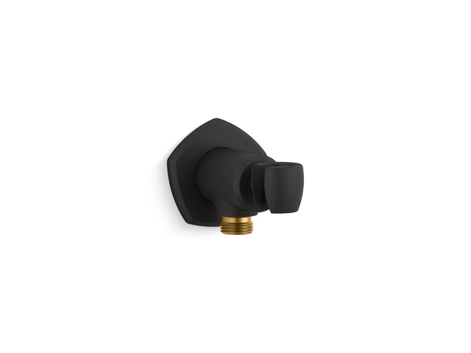 KOHLER K-27117 Occasion Wall-mount handshower holder with supply elbow and check valve, matte black