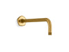 KOHLER K-27126 Occasion Wall-mount rainhead arm and flange, vibrant brushed moderne brass