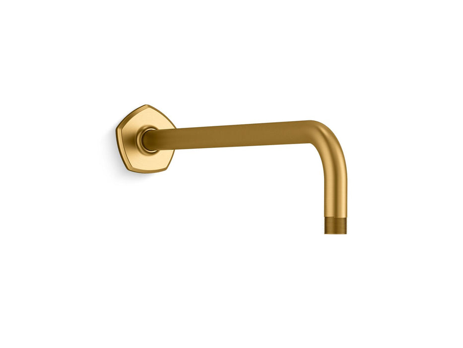 KOHLER K-27126 Occasion Wall-mount rainhead arm and flange, vibrant brushed moderne brass