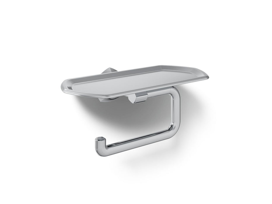 KOHLER K-27128 Occasion Toilet paper holder with tray, polished chrome