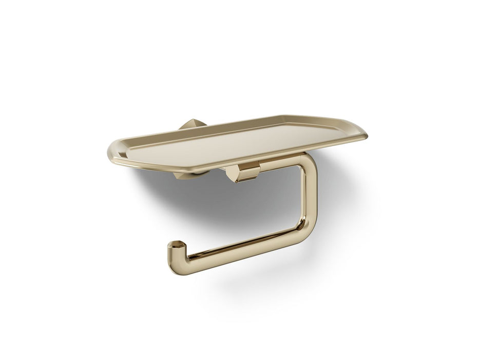 KOHLER K-27128 Occasion Toilet paper holder with tray, vibrant french gold