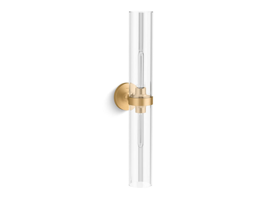KOHLER K-27264-SC02 Purist Two-light sconce, brushed moderne brass