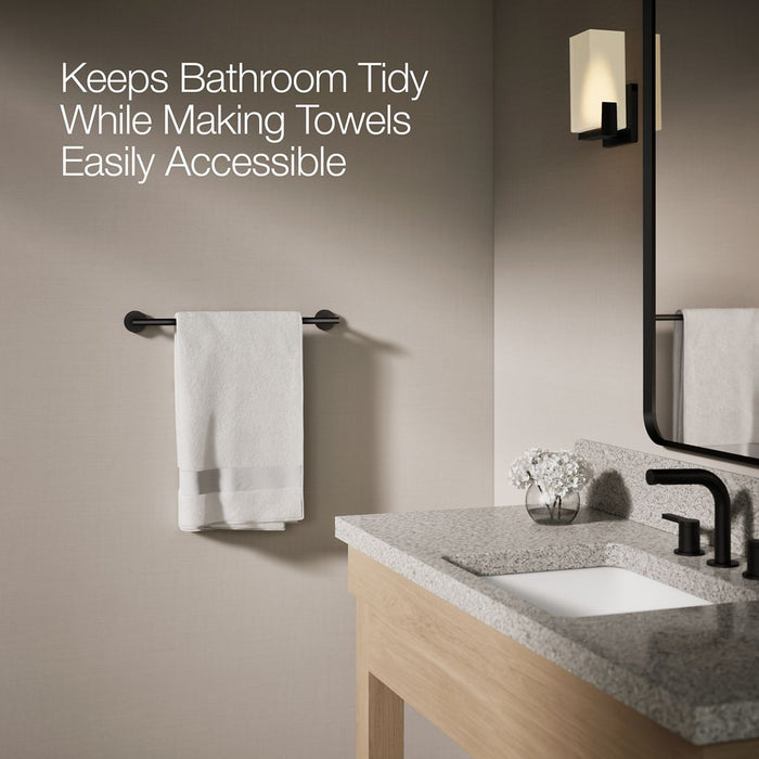 KOHLER K-27286 Elate 18" towel bar, matte black - view 4