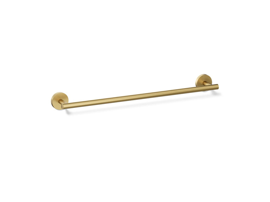 KOHLER K-27286 Elate 18" towel bar, vibrant brushed moderne brass