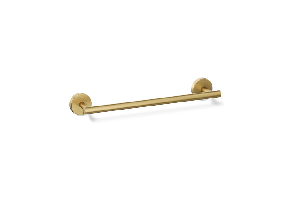 KOHLER K-27288 Elate 12" towel bar, vibrant brushed moderne brass