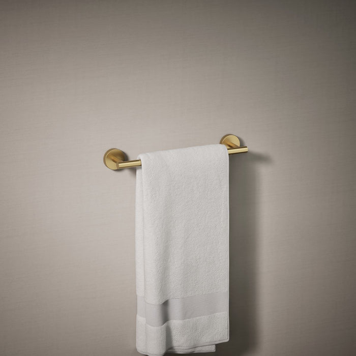 KOHLER K-27288 Elate 12" towel bar, vibrant brushed moderne brass - view 3