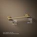 KOHLER K-27288 Elate 12" towel bar, vibrant brushed moderne brass - view 5