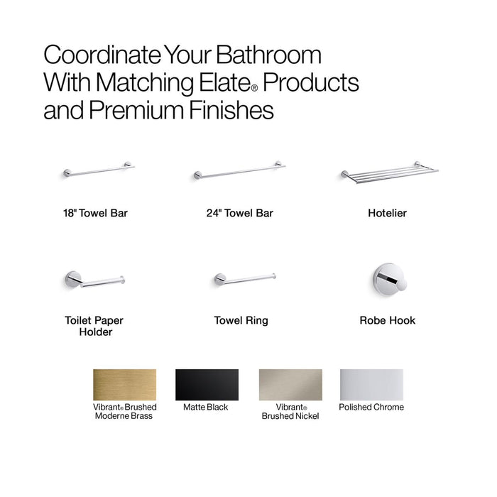 KOHLER K-27289 Elate Double toilet paper holder, vibrant brushed nickel - view 2