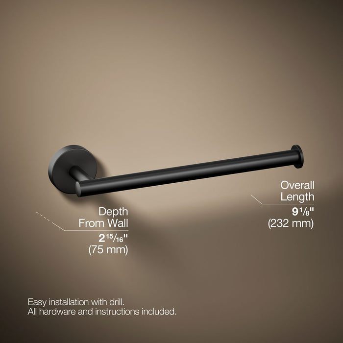 KOHLER K-27291 Elate 9" towel arm, matte black - view 5