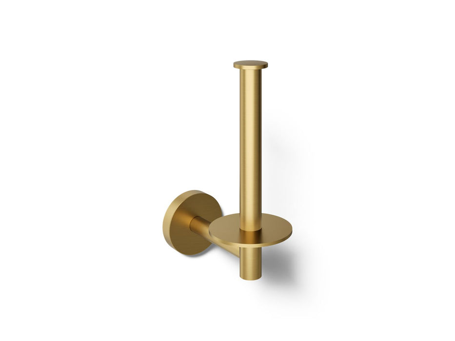 KOHLER K-27293 Elate Vertical toilet paper holder, vibrant brushed moderne brass