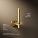 KOHLER K-27293 Elate Vertical toilet paper holder, vibrant brushed moderne brass - view 5