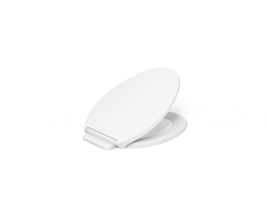 KOHLER K-27331 Glissade ReadyLatch Quiet-Close elongated toilet seat, white