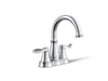 KOHLER K-27378-4 Bellera Centerset bathroom sink faucet, 1.2 gpm, polished chrome