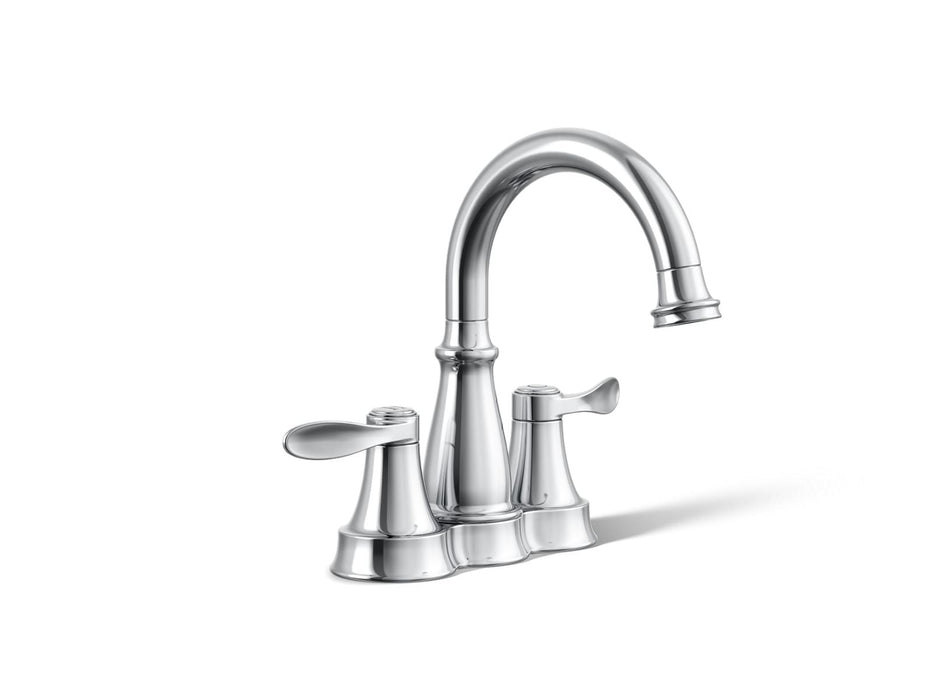 KOHLER K-27378-4 Bellera Centerset bathroom sink faucet, 1.2 gpm, polished chrome