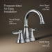 KOHLER K-27378-4N Bellera Centerset bathroom sink faucet, 0.5 gpm, polished chrome - view 3