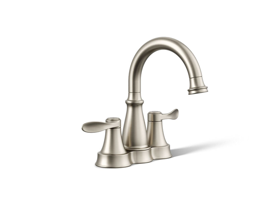 KOHLER K-27378-4N Bellera Centerset bathroom sink faucet, 0.5 gpm, vibrant brushed nickel