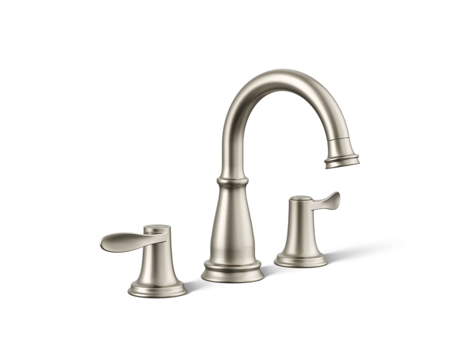 KOHLER K-27380-4K Bellera Widespread bathroom sink faucet, 1.0 gpm, vibrant brushed nickel