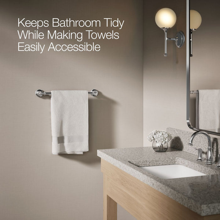 KOHLER K-27383 Bellera 18" towel bar, polished chrome - view 4