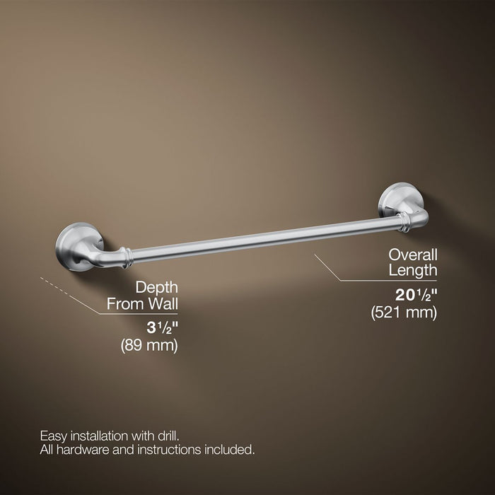 KOHLER K-27383 Bellera 18" towel bar, polished chrome - view 5