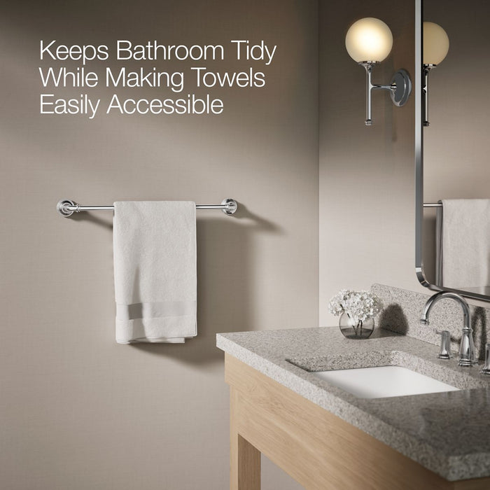 KOHLER K-27384 Bellera 24" towel bar, polished chrome - view 3