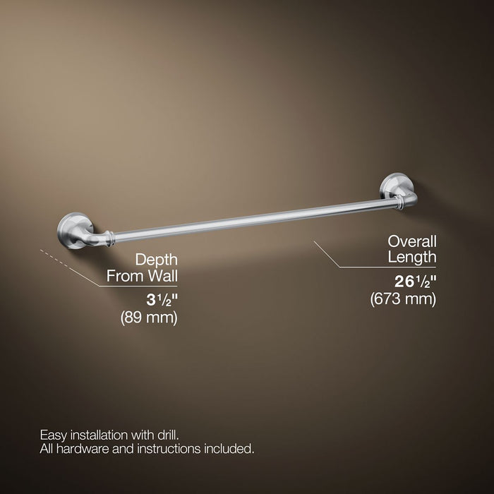 KOHLER K-27384 Bellera 24" towel bar, polished chrome - view 5