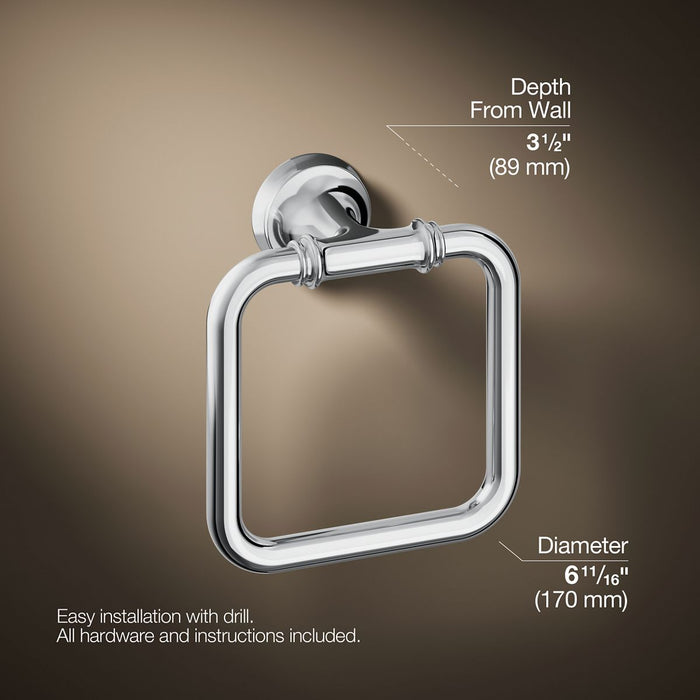 KOHLER K-27386 Bellera Towel ring, polished chrome - view 5