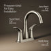 KOHLER K-27388-4K Simplice Centerset bathroom sink faucet, 1.0 gpm, vibrant brushed nickel - view 3