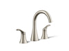KOHLER K-27390-4K Simplice Widespread bathroom sink faucet, 1.0 gpm, vibrant brushed nickel