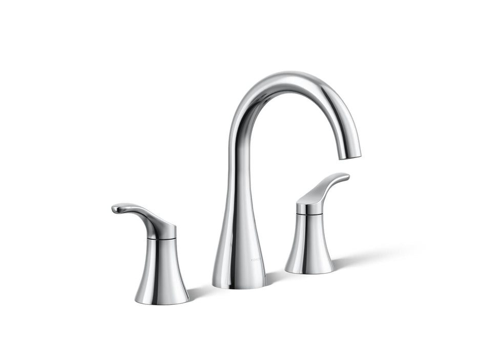 KOHLER K-27390-4N Simplice Widespread bathroom sink faucet, 0.5 gpm, polished chrome