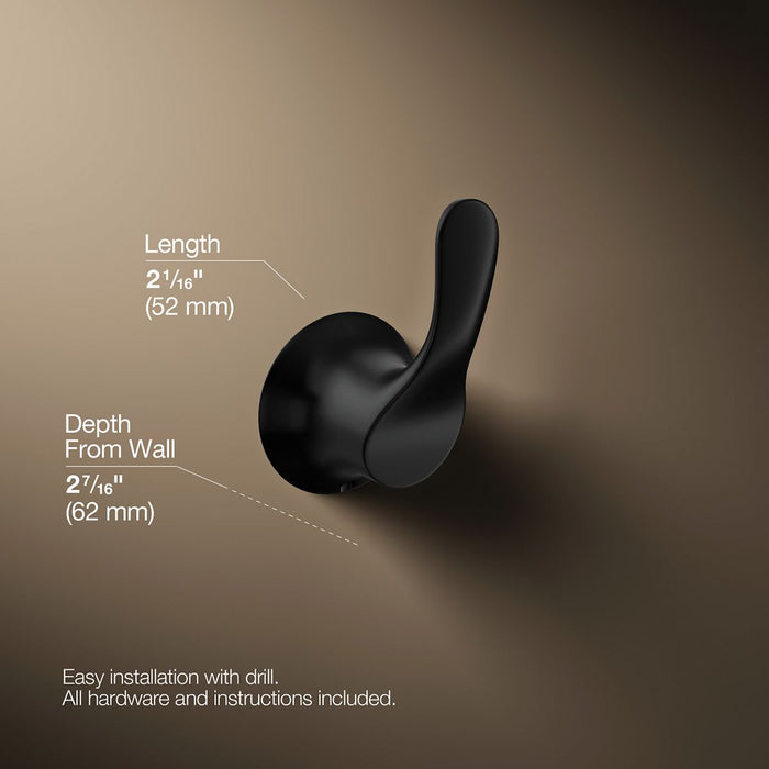 KOHLER K-27395 Simplice Robe hook, matte black - view 4