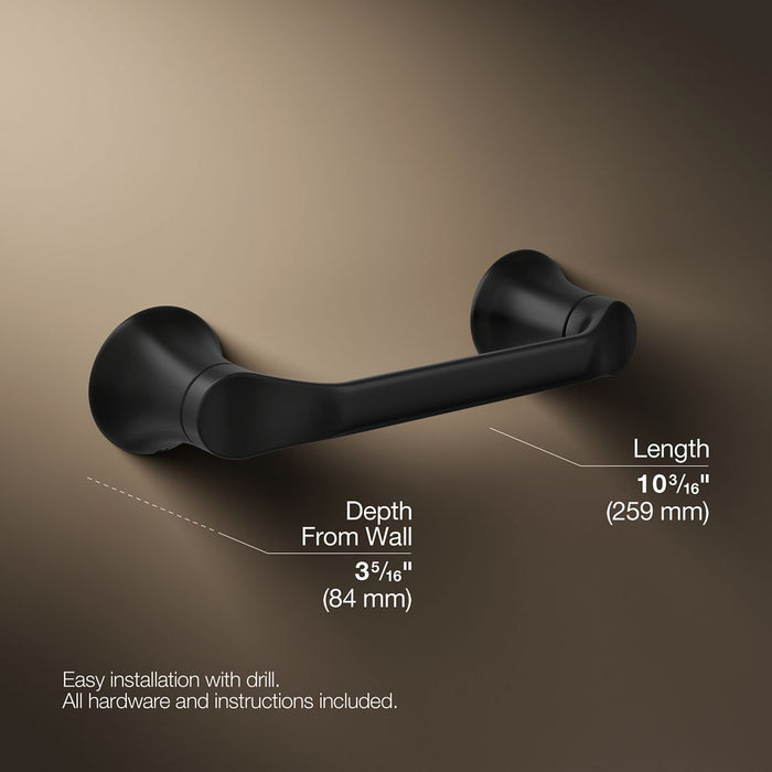 KOHLER K-27397 Simplice Pivoting toilet paper holder, matte black - view 3