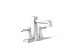 KOHLER K-27398-4 Riff Centerset bathroom sink faucet, 1.2 gpm, polished chrome