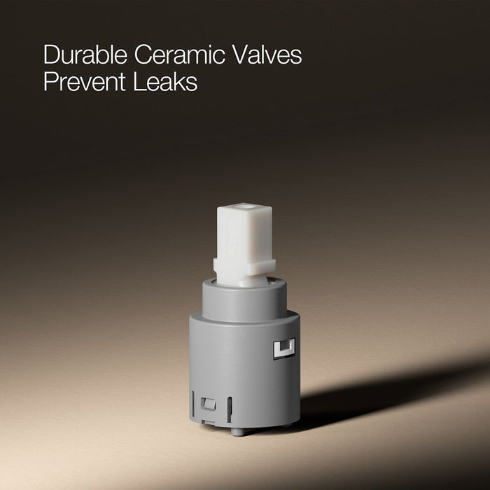 KOHLER K-27398-4 Riff Centerset bathroom sink faucet, 1.2 gpm, vibrant polished nickel - view 2