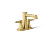 KOHLER K-27398-4K Riff Centerset bathroom sink faucet, 1.0 gpm, vibrant brushed moderne brass