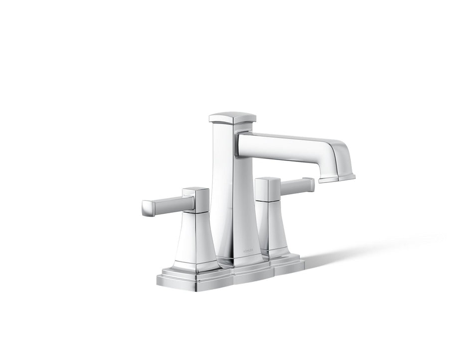 KOHLER K-27398-4N Riff Centerset bathroom sink faucet, 0.5 gpm, polished chrome
