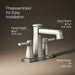 KOHLER K-27398-4N Riff Centerset bathroom sink faucet, 0.5 gpm, vibrant polished nickel - view 3