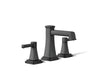 KOHLER K-27399-4 Riff Widespread bathroom sink faucet, 1.2 gpm, matte black