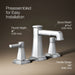 KOHLER K-27399-4 Riff Widespread bathroom sink faucet, 1.2 gpm, polished chrome - view 3