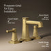 KOHLER K-27399-4 Riff Widespread bathroom sink faucet, 1.2 gpm, vibrant brushed moderne brass - view 3