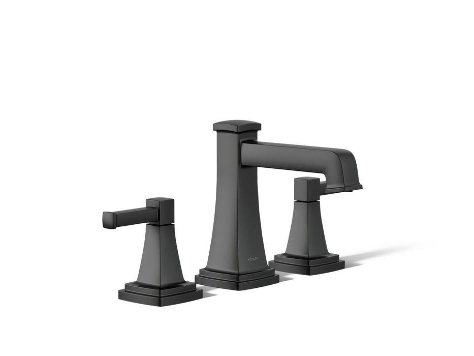 KOHLER K-27399-4K Riff Widespread bathroom sink faucet, 1.0 gpm, matte black