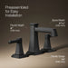 KOHLER K-27399-4K Riff Widespread bathroom sink faucet, 1.0 gpm, matte black - view 3